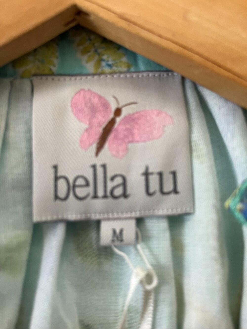 NWT Bella Tu $295 Turquoise Beaded Sequin Palms Peasant Dress Womens M - Picture 6 of 10